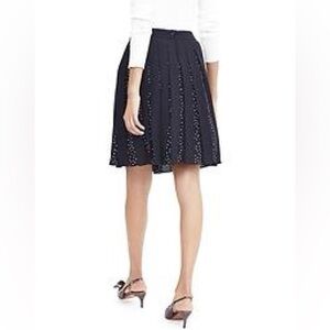 Elie Tahari 100% Silk Floral Eyelet Skirt